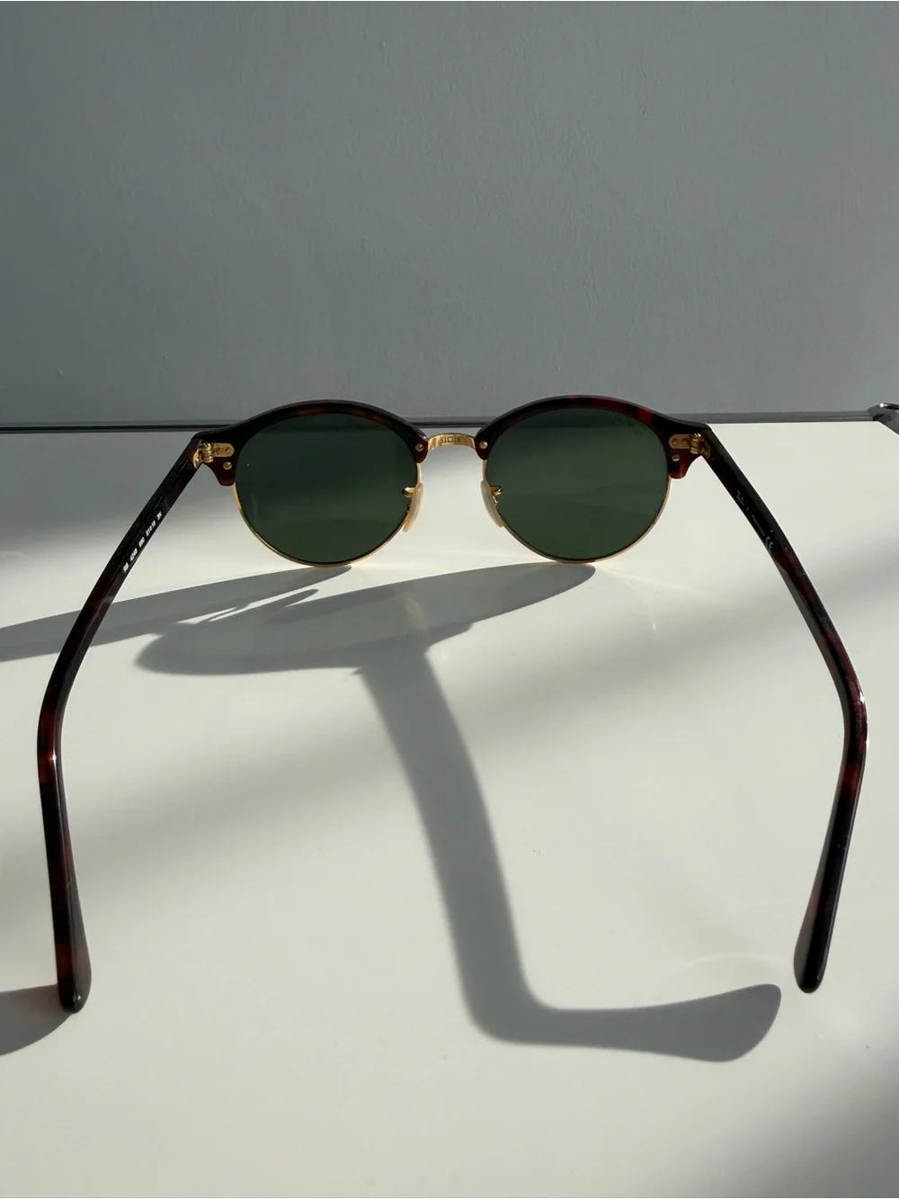 Ray Ban Clubround Sunglasses Havana Frame Green Lenses